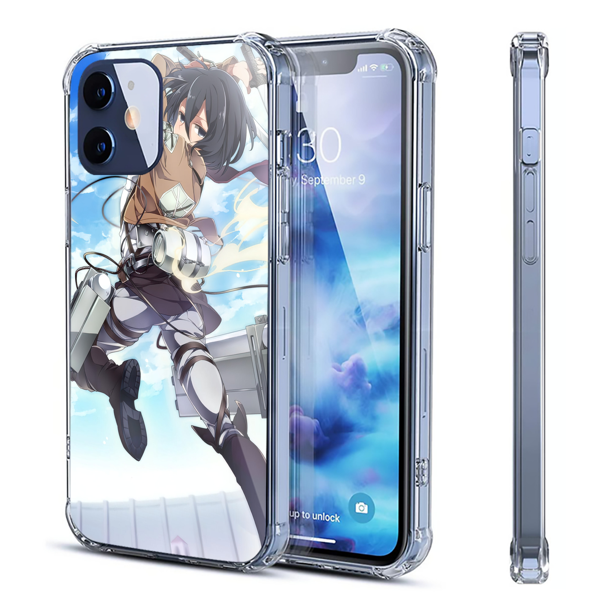 （画像用） 進撃の巨人 Attack on Titan 【iPhone 12シリーズ対応】透明スマホケース（クリアソフトケース）